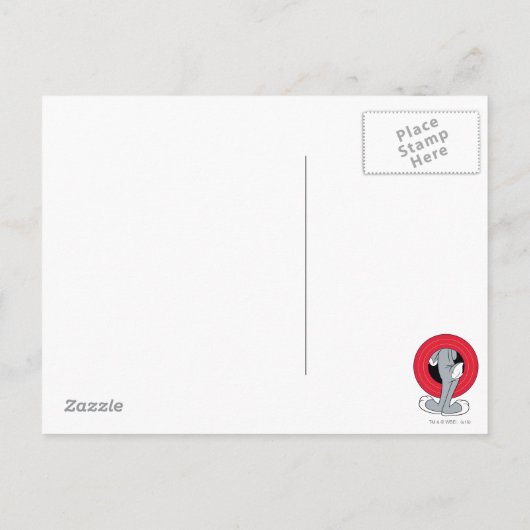 BUGS BUNNY™ via LOONEY TUNES™ Rings Briefkaart (Achterkant)