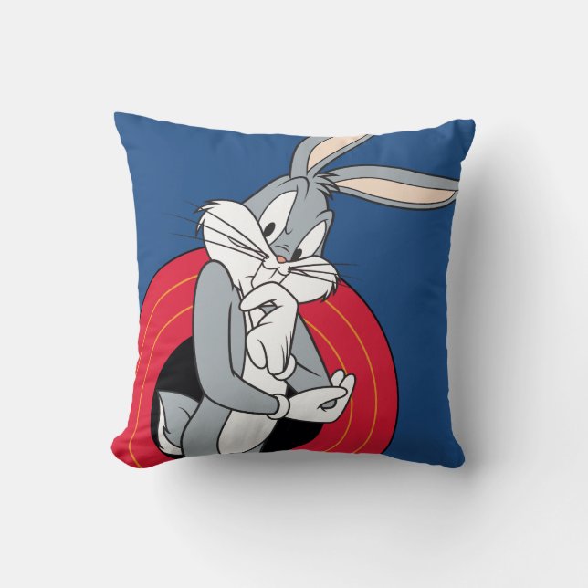 BUGS BUNNY™ via LOONEY TUNES™ Rings Kussen (Voorkant)