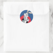 BUGS BUNNY™ via LOONEY TUNES™ Rings Ronde Sticker (Tas)