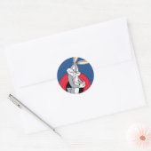 BUGS BUNNY™ via LOONEY TUNES™ Rings Ronde Sticker (Envelop)