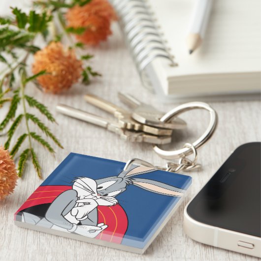 BUGS BUNNY™ via LOONEY TUNES™ Rings Sleutelhanger (Voorkant Rechts)