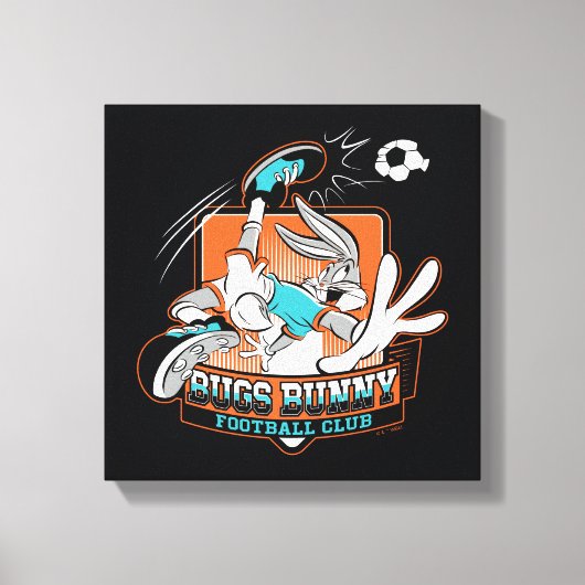 BUGS BUNNY™ voetbalclub badge Canvas Afdruk (Voorkant)