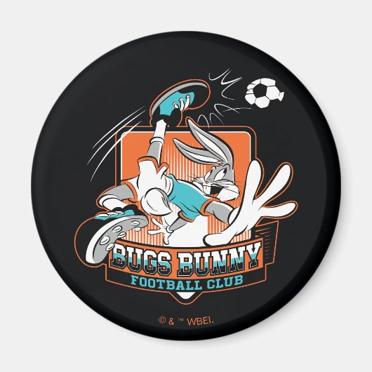 BUGS BUNNY™ Voetbalclub Badge Magneet (Voorkant)