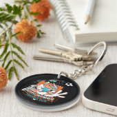 BUGS BUNNY™ Voetbalclub Badge Sleutelhanger (Voorkant Rechts)