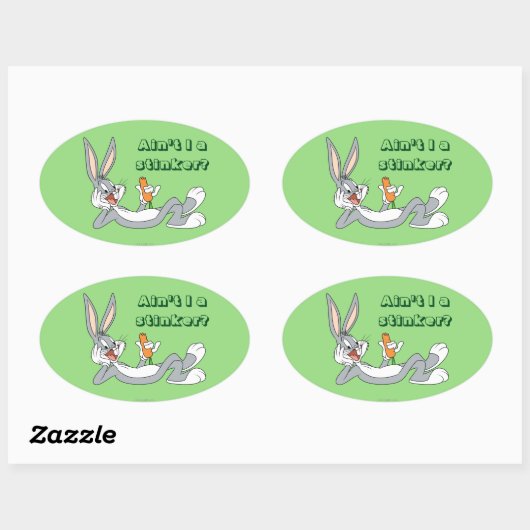 BUGS BUNNY™ Wit-neer Ovale Sticker (Vel)
