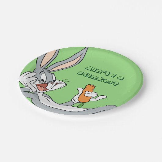 BUGS BUNNY™ Wit-neer Papieren Bordje (Gekanteld)