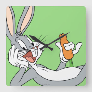 BUGS BUNNY™ Wit-neer Vierkante Klok