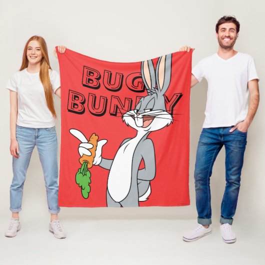 BUGS BUNNY™ With Carrot Fleece Deken (In situ)