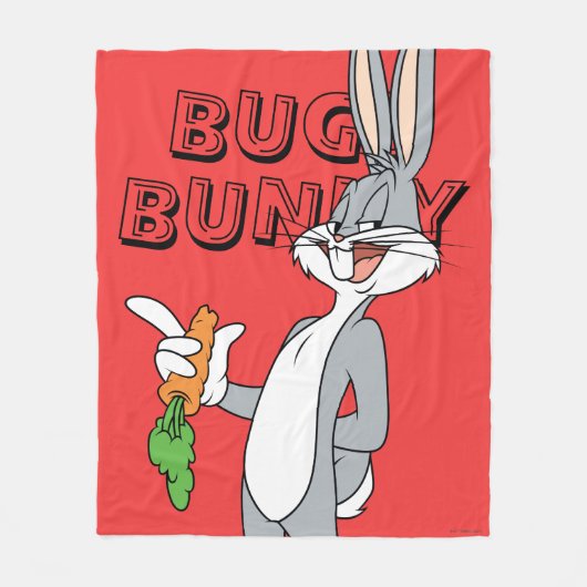 BUGS BUNNY™ With Carrot Fleece Deken (Voorkant)