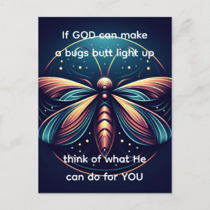 Bugs Butt Light Up Firefly Lightning bug Grappig Briefkaart