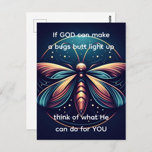 Bugs Butt Light Up Firefly Lightning bug Grappig Briefkaart (Voorkant / Achterkant)