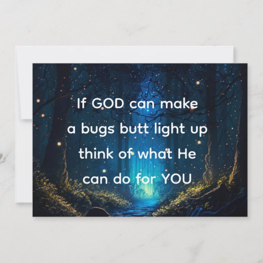 Bugs Butt Light Up Firefly Lightning bug Grappig Kaart (Voorkant)