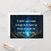 Bugs Butt Light Up Firefly Lightning bug Grappig Kaart (Voorkant / Achterkant in situ)