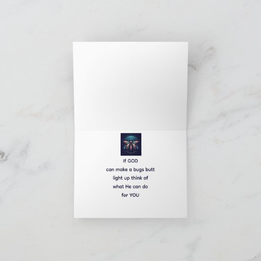 Bugs Butt Light Up Firefly Lightning bug Grappig Kaart (Binnen)