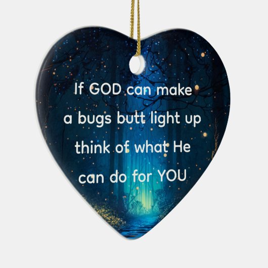 Bugs Butt Light Up Firefly Lightning bug Grappig Keramisch Ornament (Rechts)