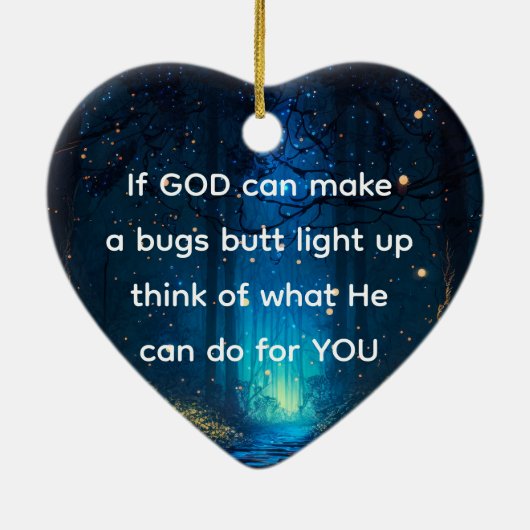 Bugs Butt Light Up Firefly Lightning bug Grappig Keramisch Ornament (Achterkant)