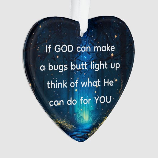 Bugs Butt Light Up Firefly Lightning bug Grappig Ornament (voorkant)