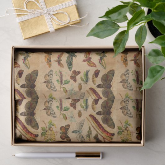 Bugs & Butterflies -  verfijnd papierpatroon Tissuepapier (Geschenk)