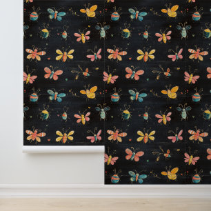 Bugs & Butterfy Kleurrijk Insect Collectie Patroon Behang