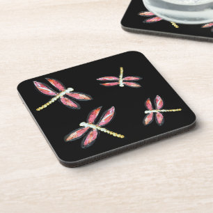 Bugs Dancing Pink Dragonfly Bier Onderzetter