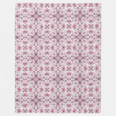 Bugs, donkere magenta en roze op wit fleece deken (Voorkant)