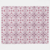 Bugs, donkere magenta en roze op wit fleece deken (Voorkant (Horizontaal))