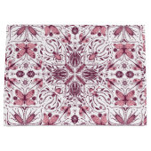 Bugs, donkere magenta en roze op wit groot cadeauzakje (Voorkant)