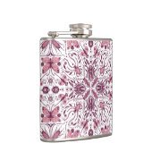 Bugs, donkere magenta en roze op wit heupfles (Rechts)