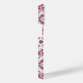 Bugs, donkere magenta en roze op wit iPhone hoesje (Rechterkant)