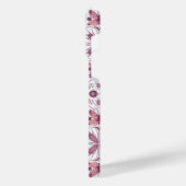 Bugs, donkere magenta en roze op wit iPhone hoesje (Linkerkant)