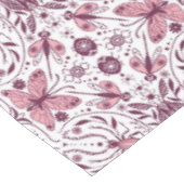 Bugs, donkere magenta en roze op wit tafelkleed (Gekanteld)