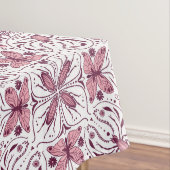 Bugs, donkere magenta en roze op wit tafelkleed (Voorbeeld)