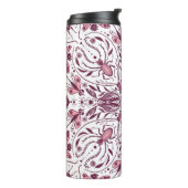 Bugs, donkere magenta en roze op wit thermosbeker (Gedraaid links)