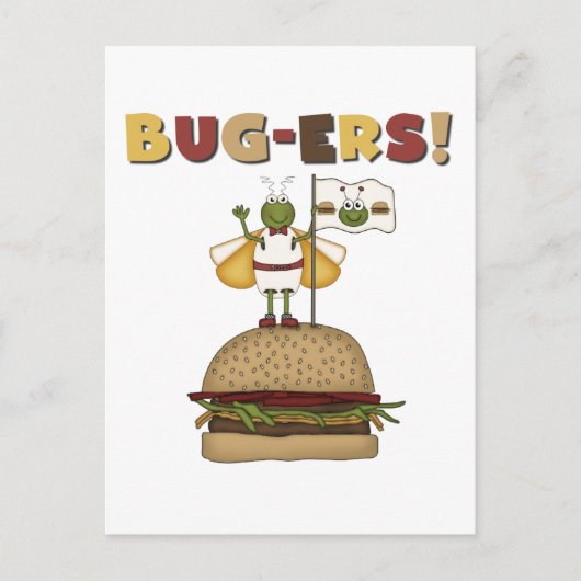 Bugs en Burgers Tshirts en Gifts Briefkaart (Voorkant)