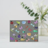 Bugs en insecten briefkaart (Staand voorkant)