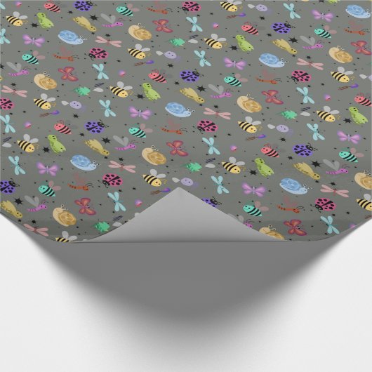 Bugs en insecten cadeaupapier (Hoek)