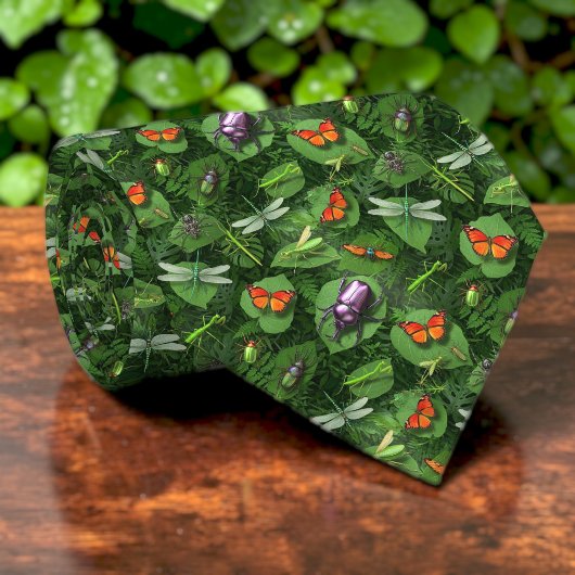 Bugs en Insecten Patroon Op Maat Gemaakte Das