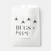 Bugs en Kisses | Zwarte spieren | Happy Halloween Bedankzakje (Voorkant)