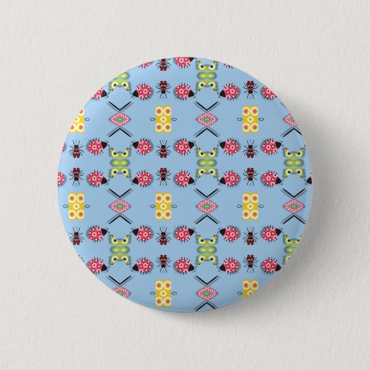 Bugs en Vlinders Ronde Button 5,7 Cm (Voorkant)