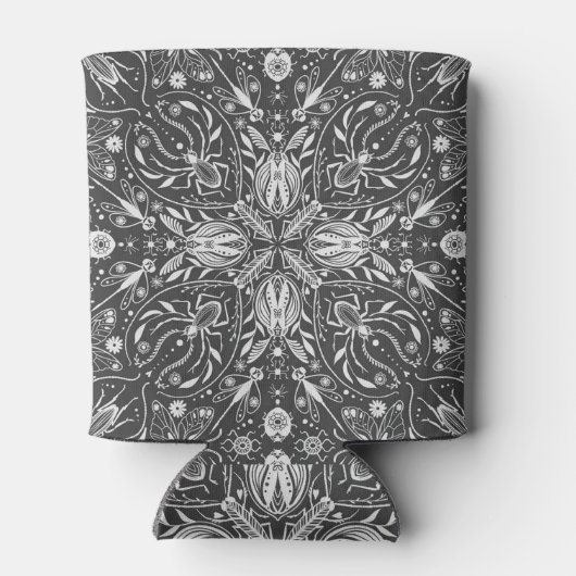 Bugs, gebroken wit op zwart blikjeskoeler (Achterkant)