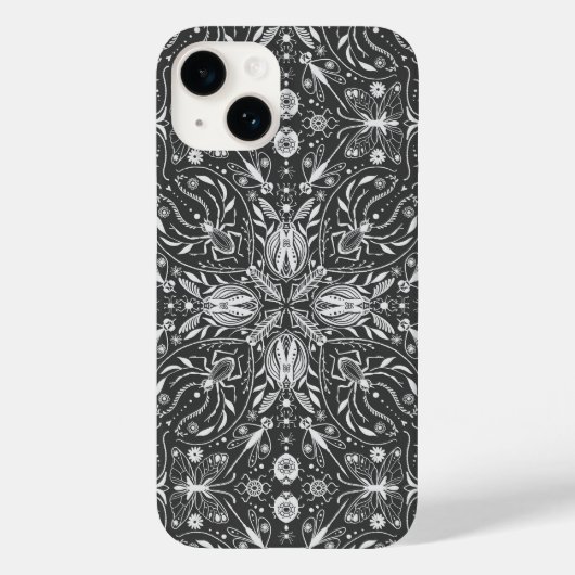 Bugs, gebroken wit op zwart Case-Mate iPhone case (Achterkant)
