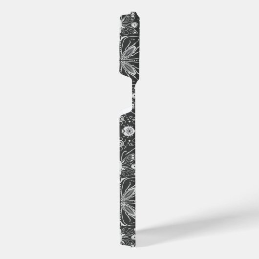 Bugs, gebroken wit op zwart iPhone hoesje (Rechterkant)