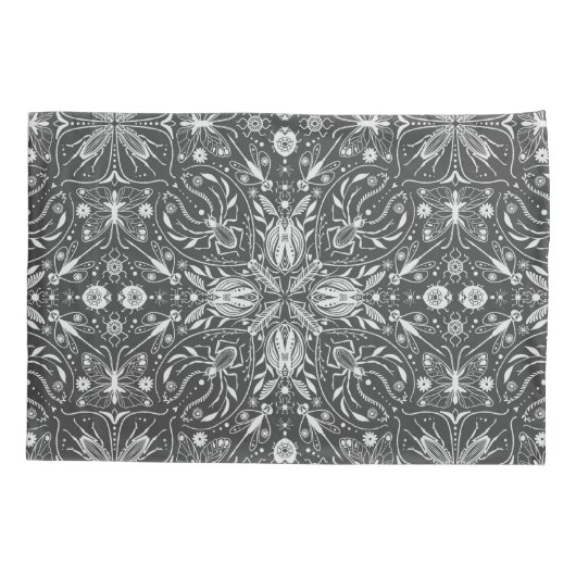 Bugs, gebroken wit op zwart kussensloop (Achterkant-Links)