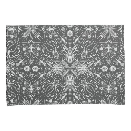 Bugs, gebroken wit op zwart kussensloop (Voorkant-Rechts)