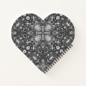 Bugs, gebroken wit op zwart notitieboek (Achterkant)