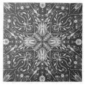 Bugs, gebroken wit op zwart tegeltje (Voorkant)