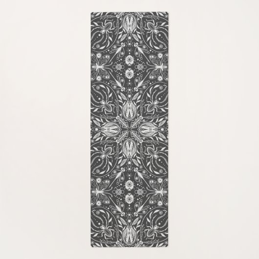 Bugs, gebroken wit op zwart yogamat (Achterkant)