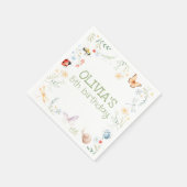 Bugs Girl Birthday Insect Party Napkins Servet (Hoek)