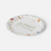 Bugs Girl Birthday Insect Party Papieren Bordje (Gekanteld)