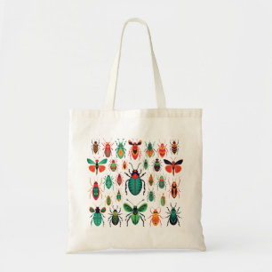 Bugs Herbarium Kleurrijke Natuur Cadeau voor Haar Tote Bag